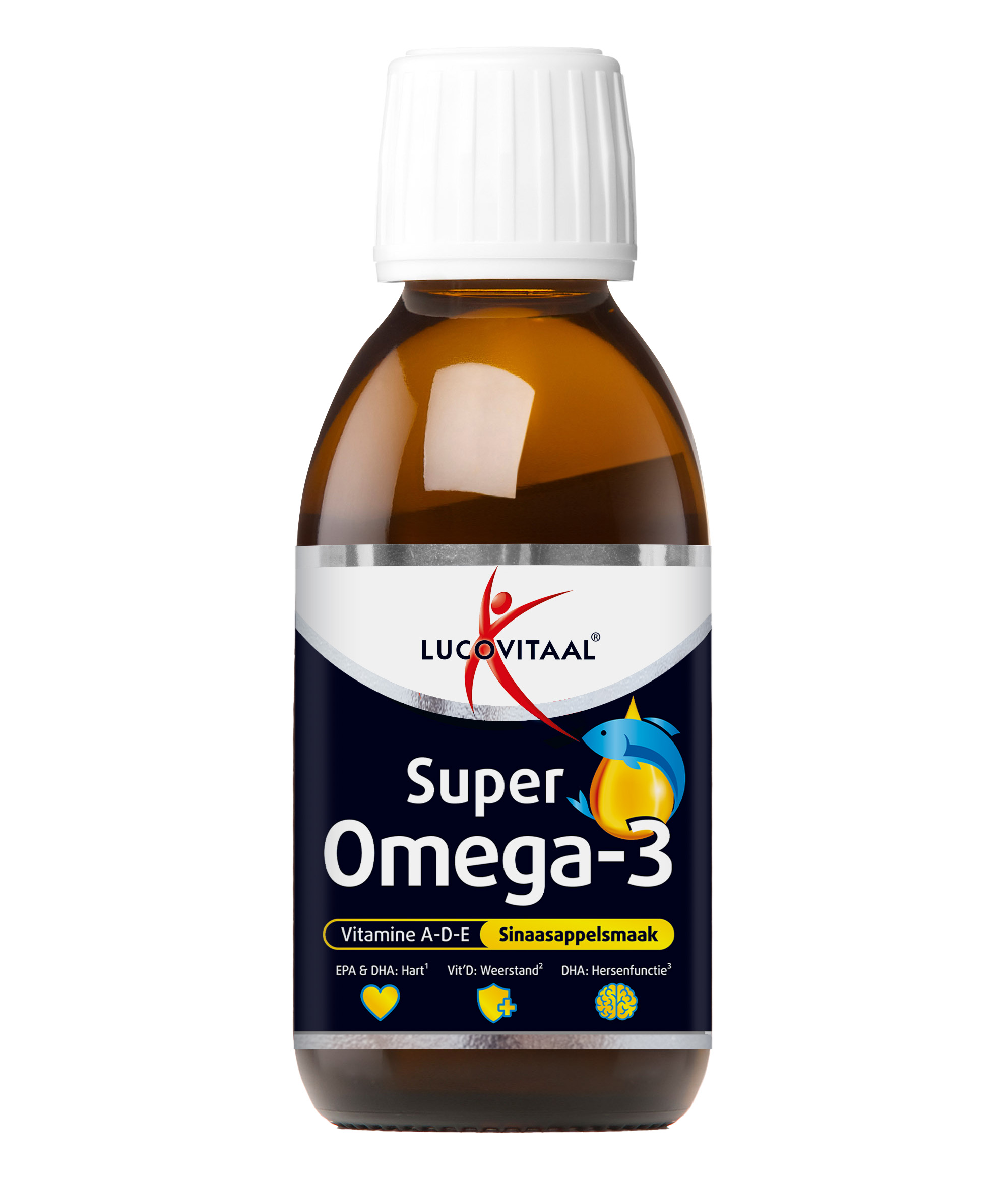 Lucovitaal Omega 3 Vloeibaar Sinaasappelsmaak 12 125 ml