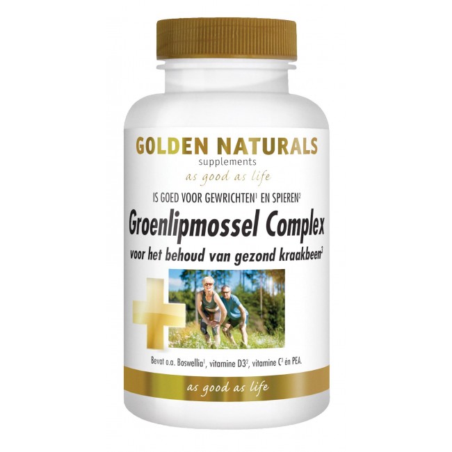 Golden Naturals Supplementen Groenlipmossel Complex Capsules Gezond Kraakbeen 60 Cap