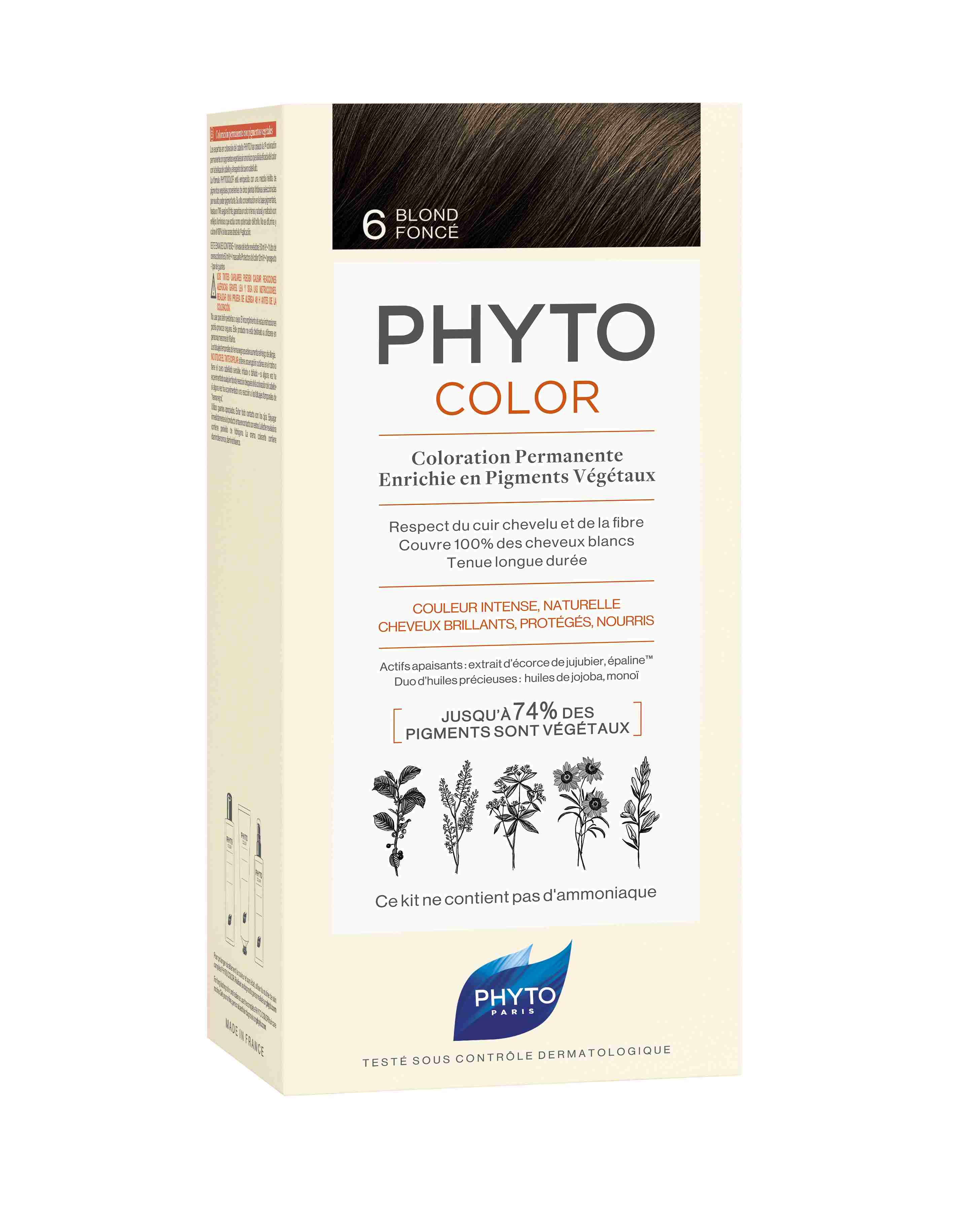 Phyto Phytocolor Permanent Color  6 Blond Foncé 1Pakket