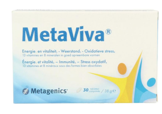 Metagenics Metaviva MetaViva Tabletten Energie en Vitaliteit - Weerstand 30 Tab