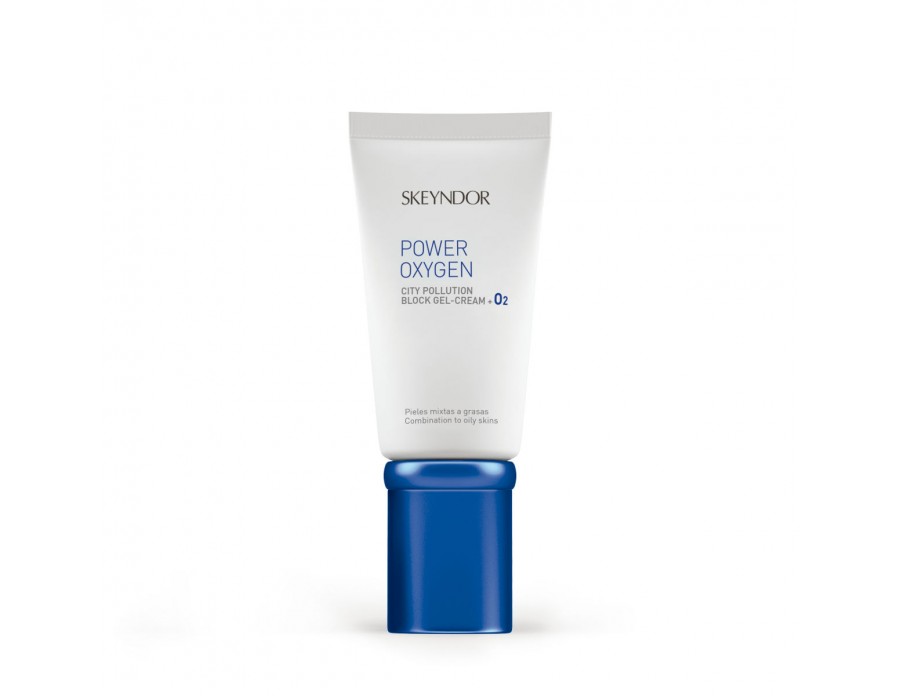 Skeyndor Power Oxygen City Pollution Block Gel-Cream + O2 Dagcrème Detox/Gemengde/Vette Huid 50 ml