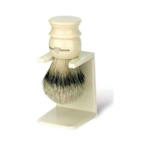 Edwin Jagger Shaving Brushes Synthetic Shaving Brush Silver Tip Badger Kwast  1 St