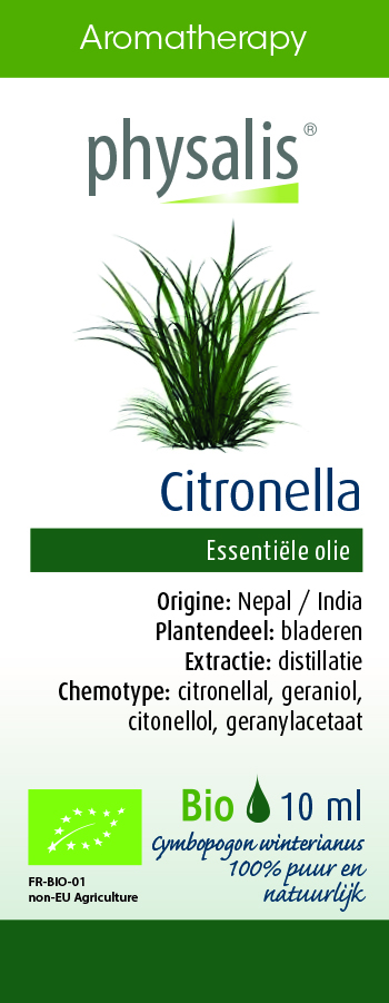 Physalis Aromatherapy Essentiële Oliën Java Citronella Olie  10 ml