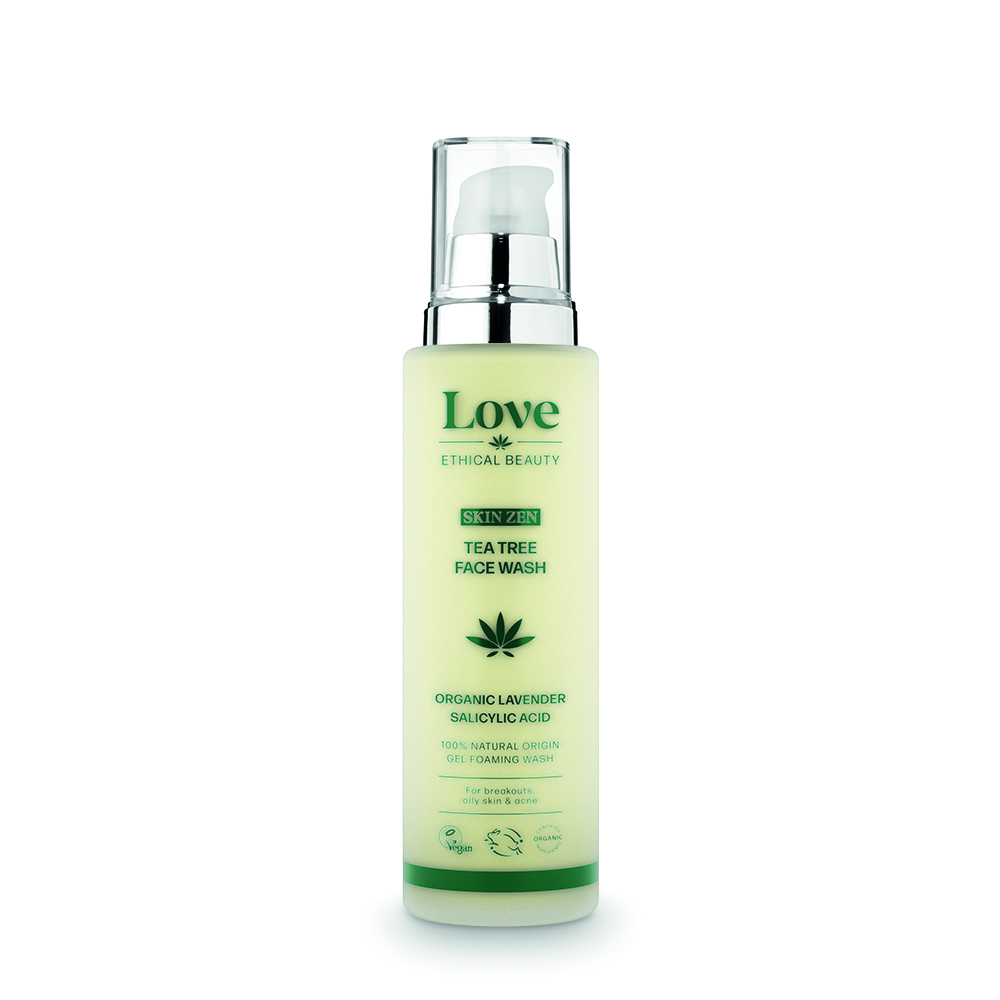 Love Ethical Beauty Skincare Skin Zen Tea Tree Face Wash Gel  100 ml