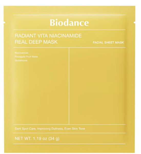 Biodance Radiant Vita Niacinamide Real Deep Mask Box 4 St