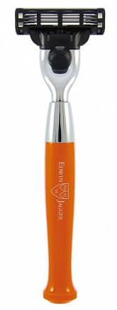 Edwin Jagger Razors Gillette Mach 3 Orange & Chrome Razor Ref.R720CR 1 piece