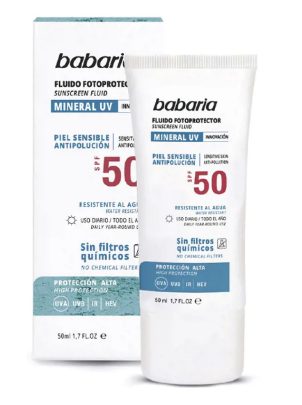 Babaria Solares Mineral UV Fluide Fotoprotector SPF50 50ml