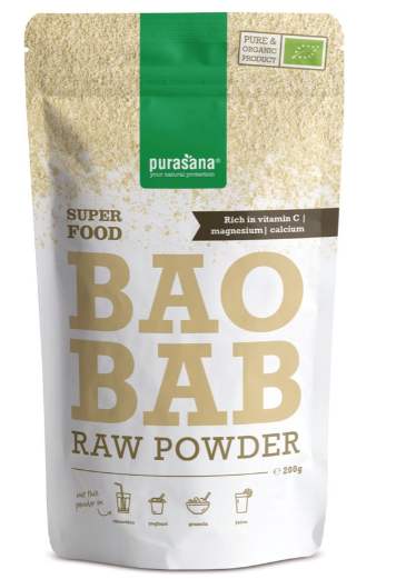 Purasana Superfoods Super Food Baobab Raw Powder Poeder  200 gr