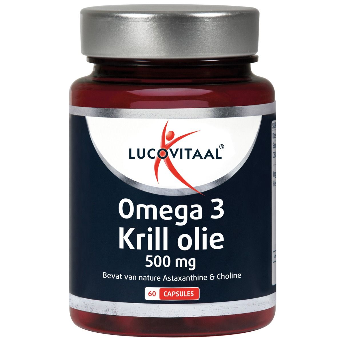 Lucovitaal Voedingssupplementen Omega 3 Krill Olie 500mg Capsules  60 Cap