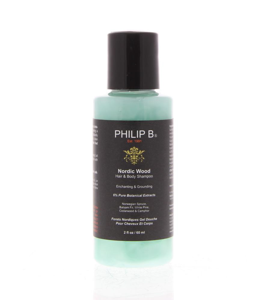 Philip B Bath & Body Nordic Wood Hair & Body Shampoo Gel 60ml