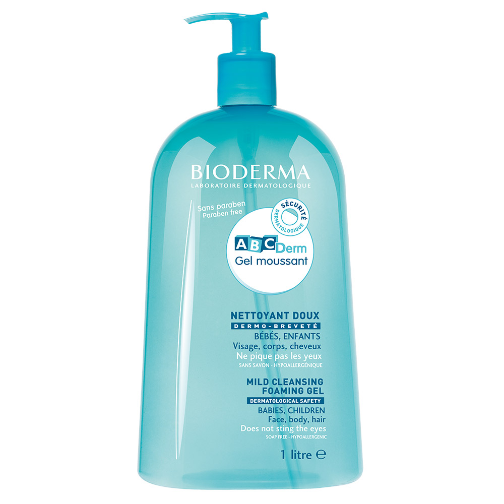 Bioderma ABC Derm Gel Moussant Nettoyant Doux Gel Huid & Hoofdhaar 1000 ml