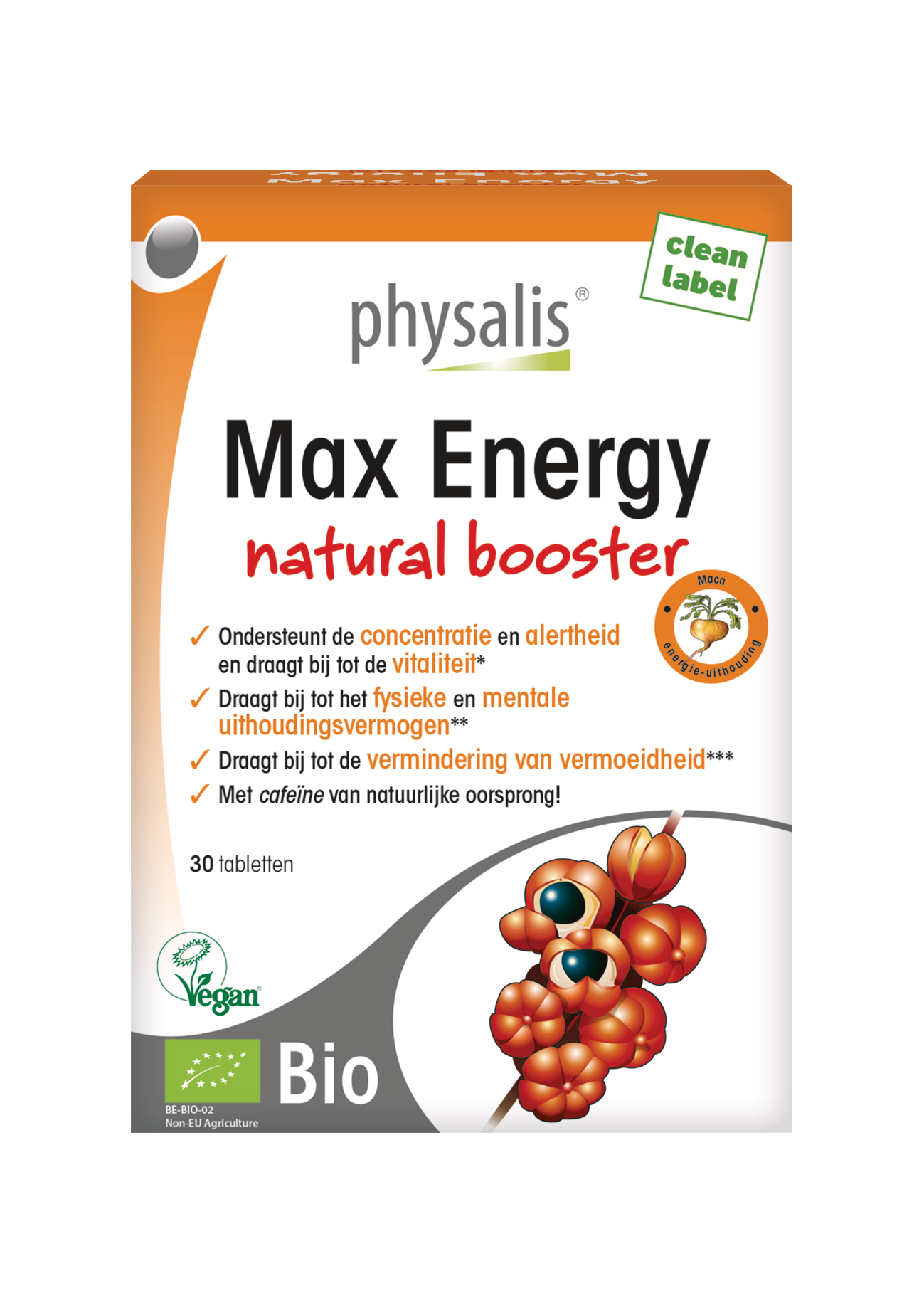 Physalis Supplementen Max Energy Tabletten Energy Booster 30 Tab