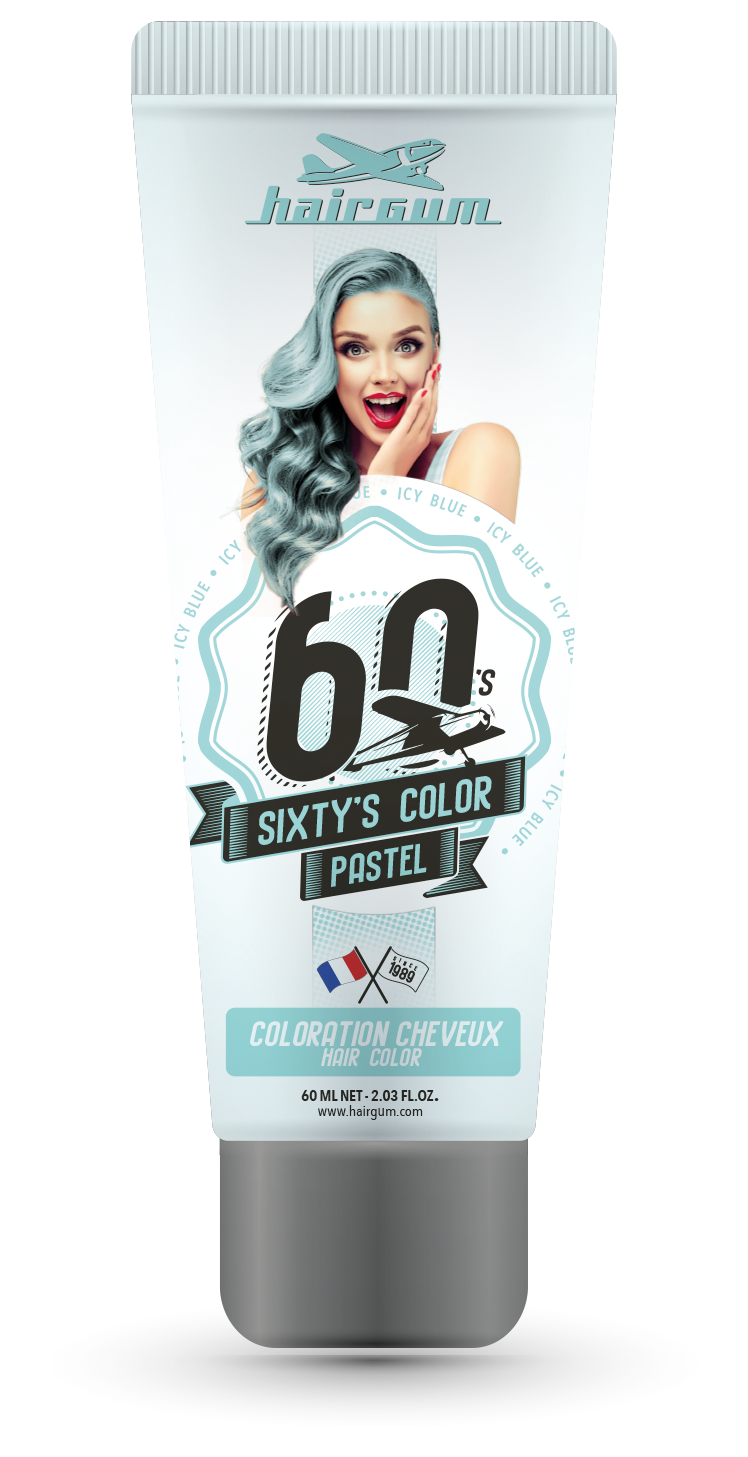 Hairgum Semi Permanent Color Sixty's Color Icy Blue 60ml