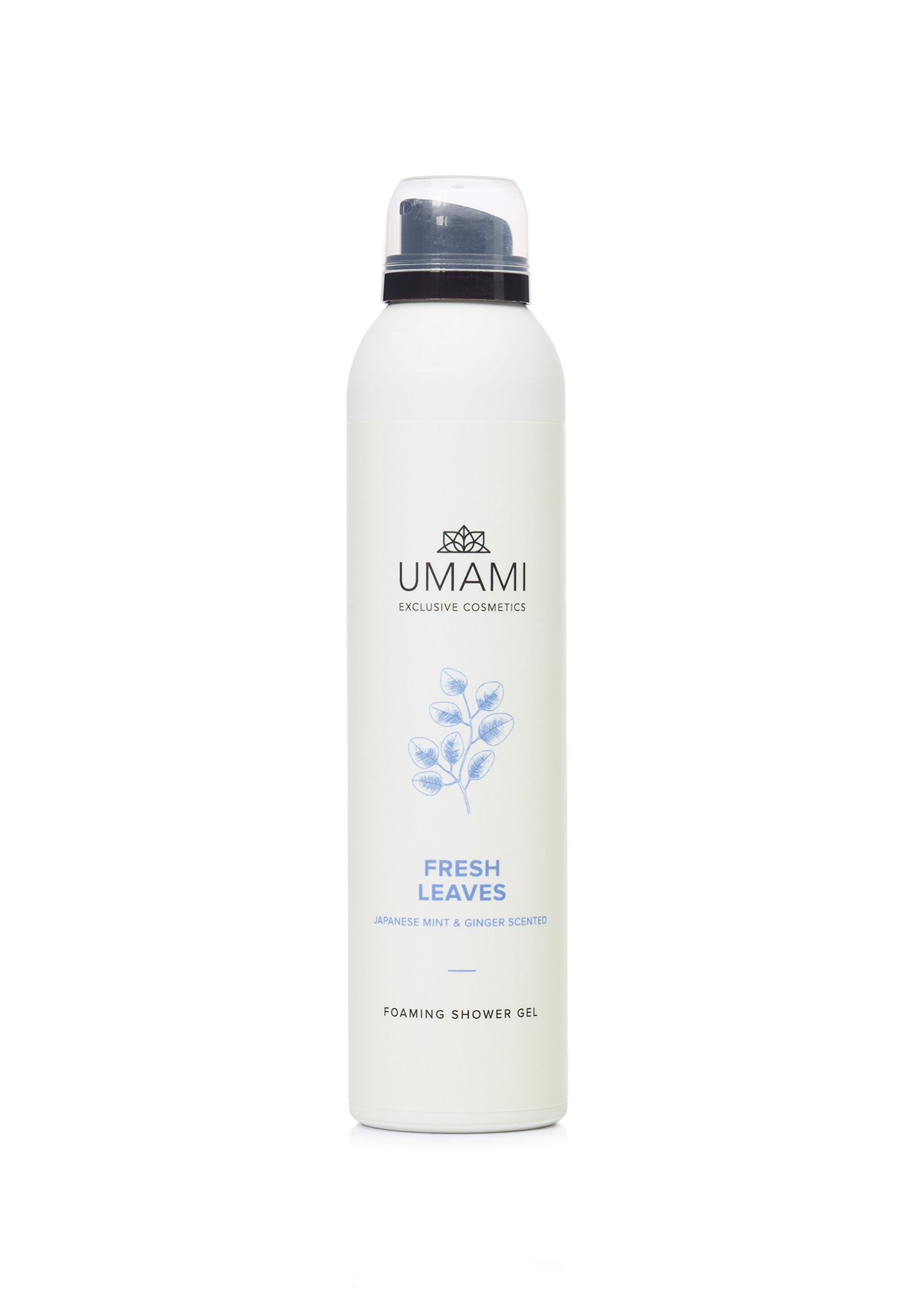 Umami Exclusive Cosmetics Fresh Leaves Foaming Shower Gel Japanese Mint & Ginger 200 ml