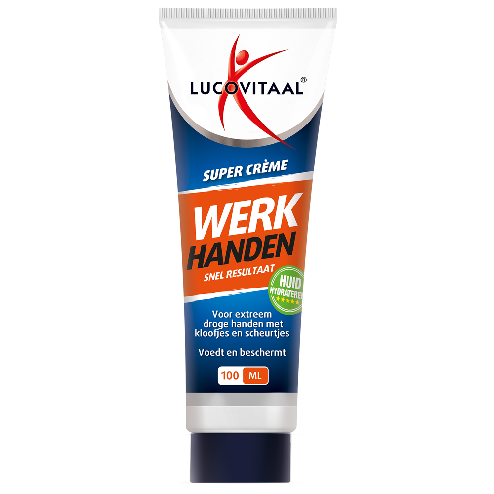 Lucovitaal Huid Super Crème Werkhanden Extreem Droge Handen/Kloofjes/Scheurtjes 100 ml