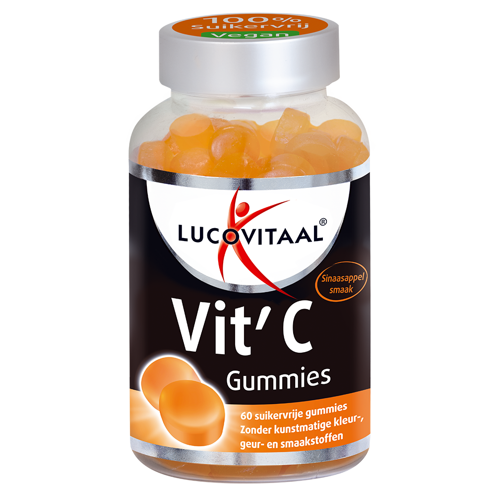 Lucovitaal Voedingssupplementen Vegan Vit'C Gummies Sinaasappel 60 St