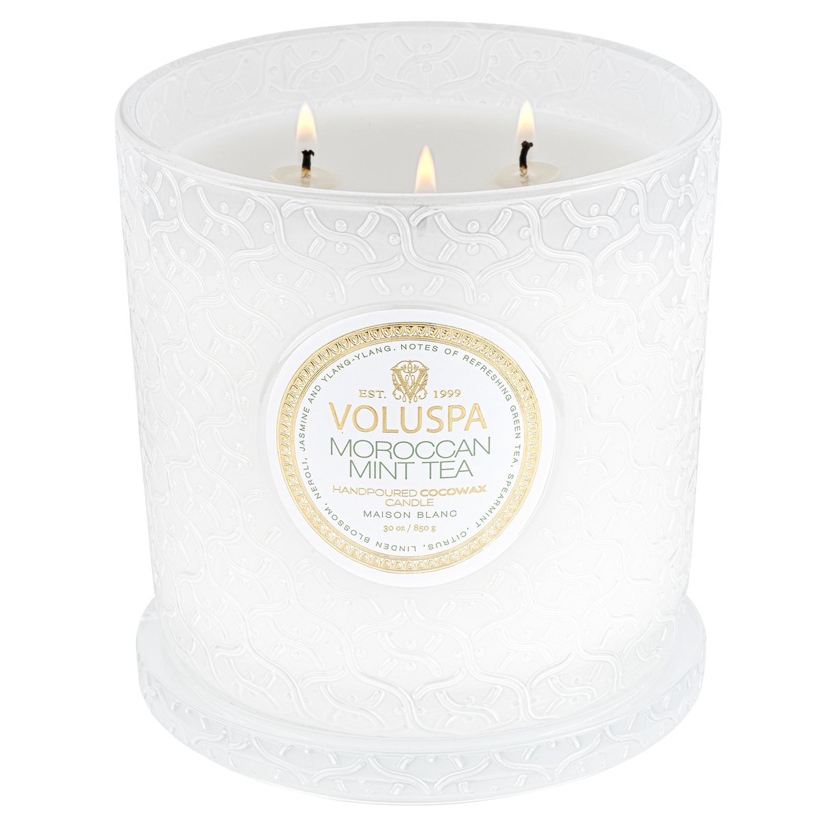 Voluspa Maison Blanc Moroccan Mint Tea Luxe Candle Geurkaars 850 gr