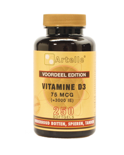 Artelle Vitamine D3 75mcg Capsules  250 Cap