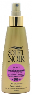 Soleil Noir Spray Huile Sèche Vitaminée SPF50 Olie  150 ml