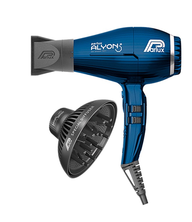 Parlux Alyon Air Ionizer Tech Hair Dryer Föhn + MagicSence Diffuser Night Blue 1 St