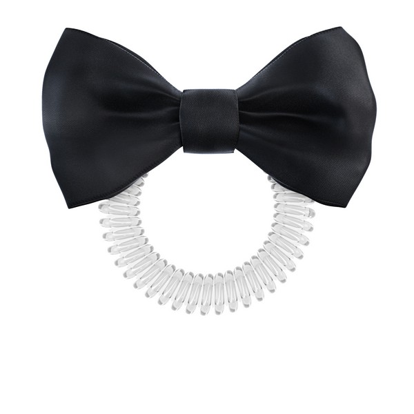 Invisibobble Bowtique Spiral Hair Ring Meets Bow True Black 1Pc