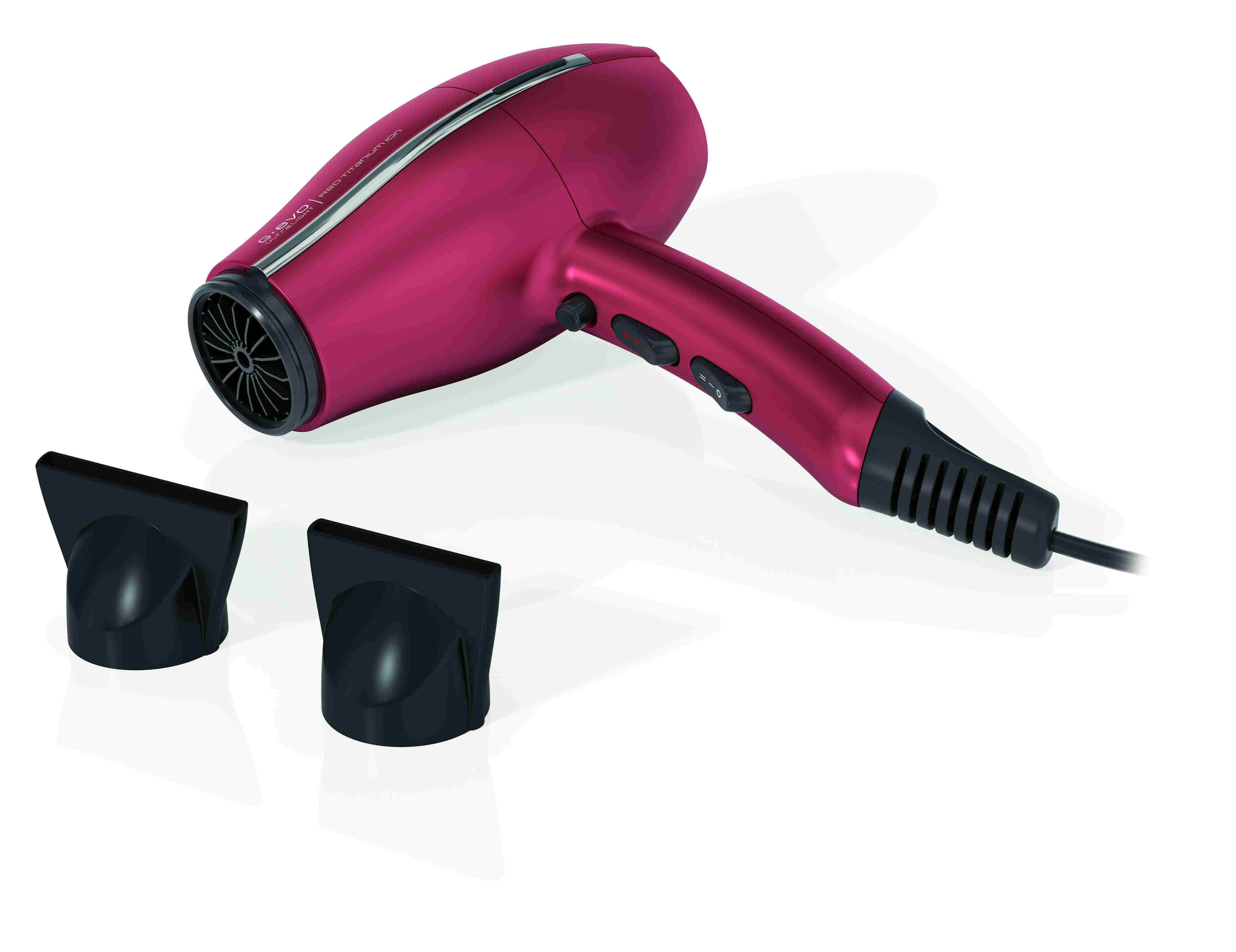 Ga.Ma G-Evo 3800 Ultra Light Hairdryer Föhn Red Titanium Ion 1 St