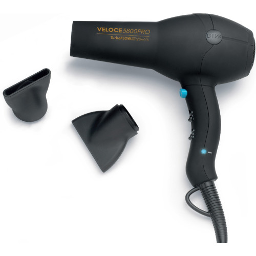 Diva Dryer Veloce 3800PRO Föhn EDT105 Black 1 St