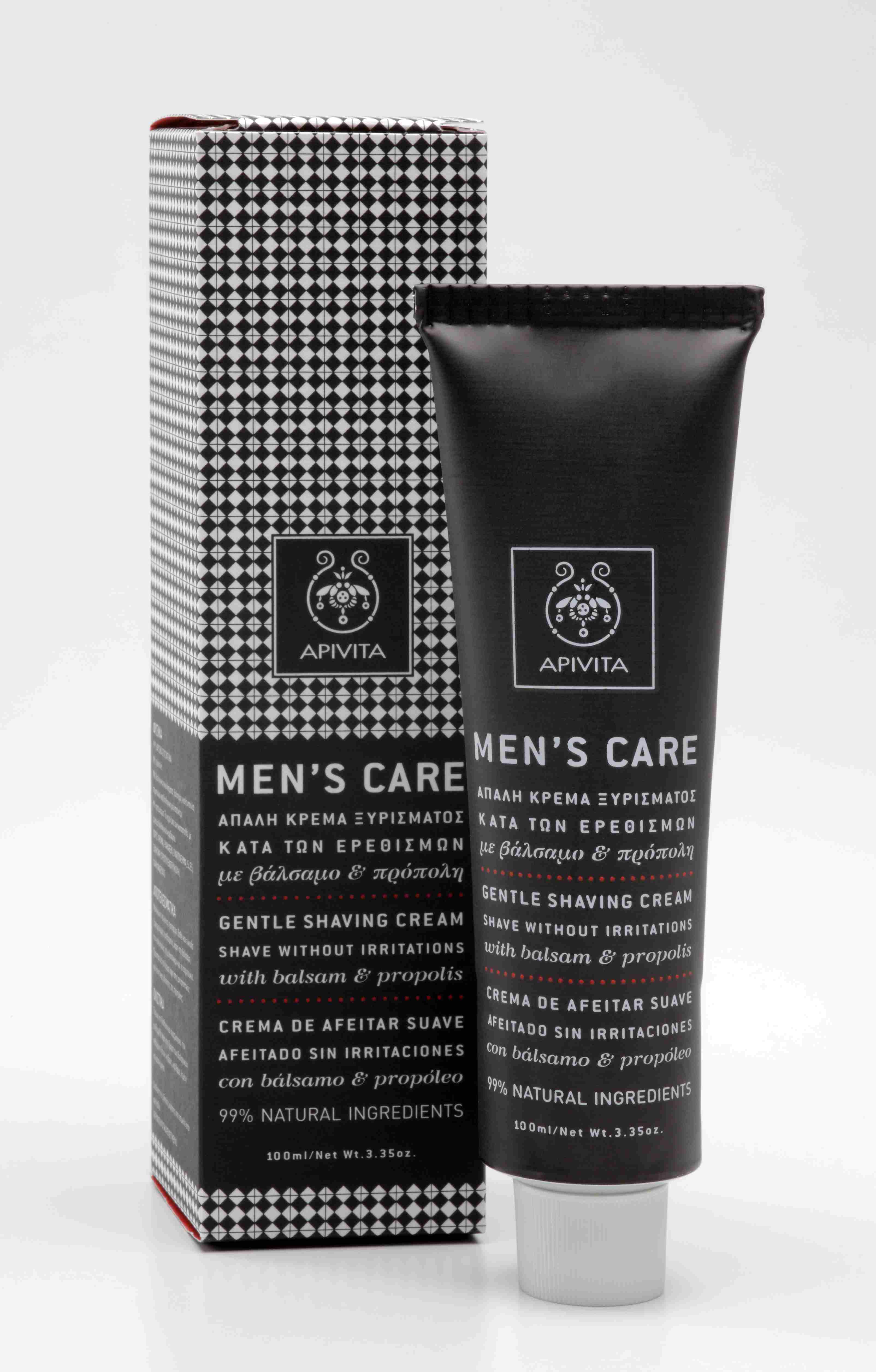 Apivita Men's Care Gentle Shaving Cream Crème with Balsam & Propolis 100 ml