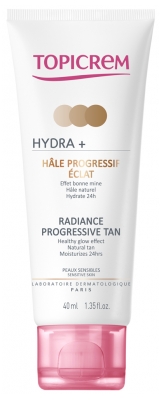 Topicrem Face Care Hydra+ Radiance Progressive Tan Dagcrème Zelfbruiner 40 ml
