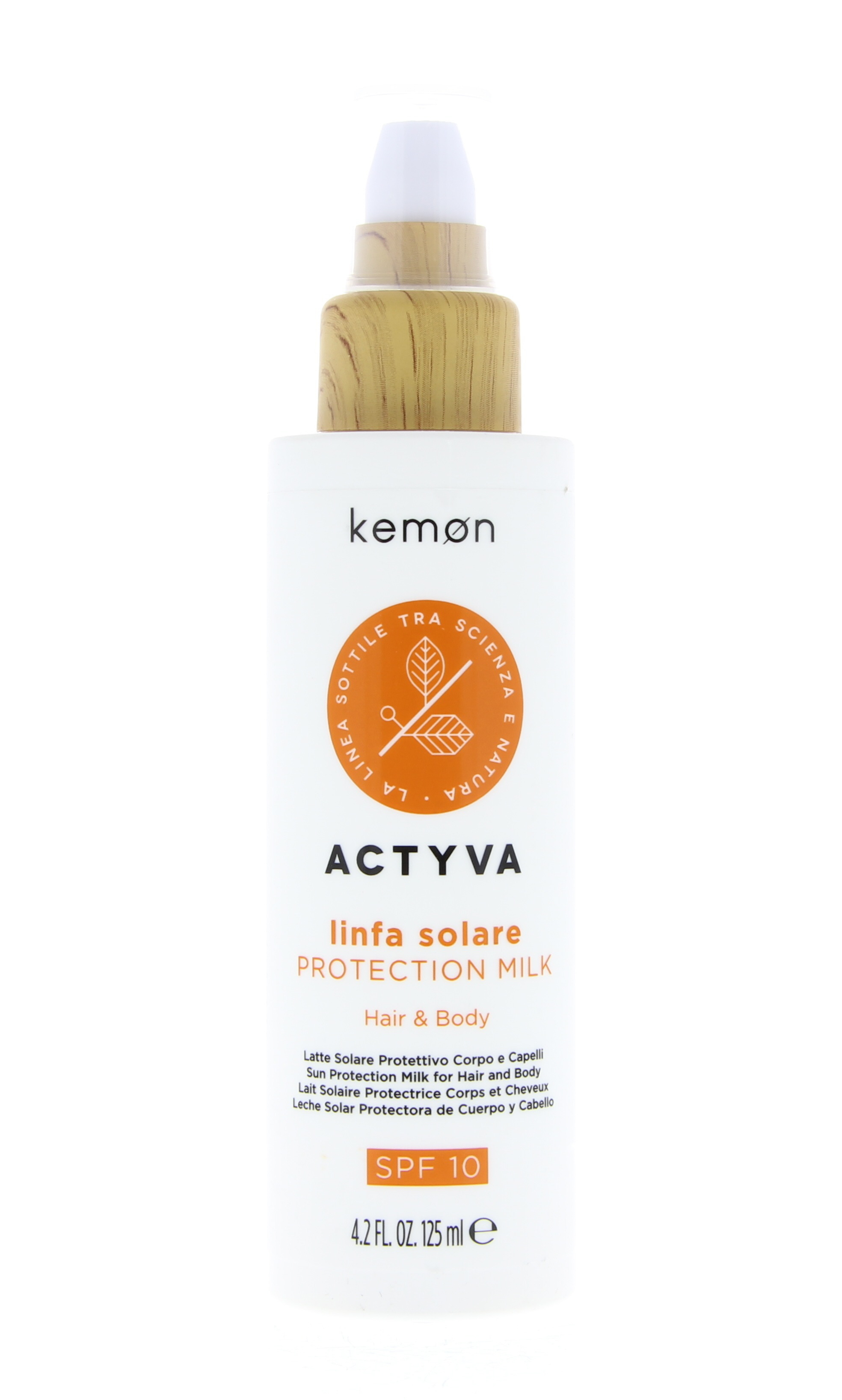 Kemon Actyva Linfa Solare Protection Milk SPF10 Spray Haar & Lichaam 125 ml