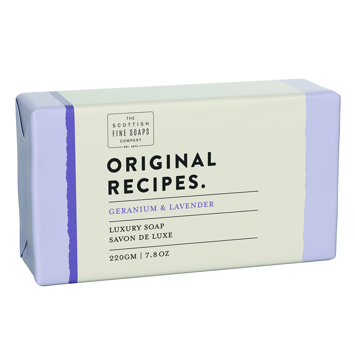 Scottish Fine Soaps Luxury Soap Bars Original Recipes - Geranium & Luxury Soap Zeep 220 gr