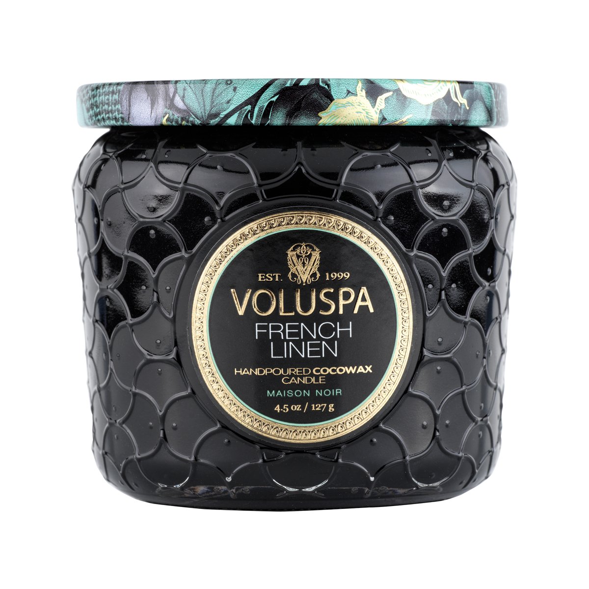 Voluspa Maison Noir French Linen Petite Jar Candle Geurkaars  127 gr