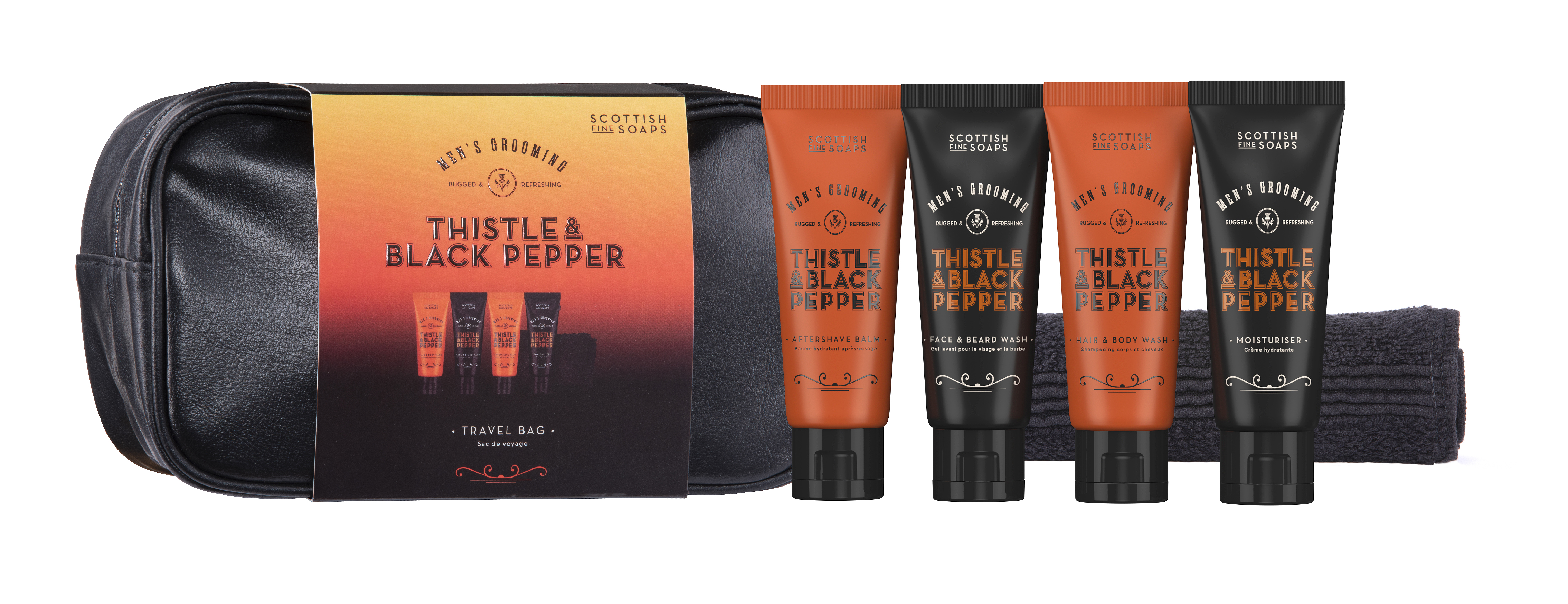 Scottish Fine Soaps Men's Grooming Thistle & Black Pepper Travel Bag 1 Pak_2