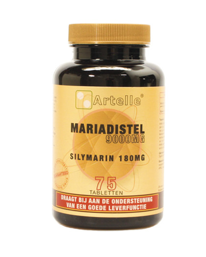 Artelle Mariadistel 9000mg Tabletten Ondersteuning leverfunctie 75 Tab