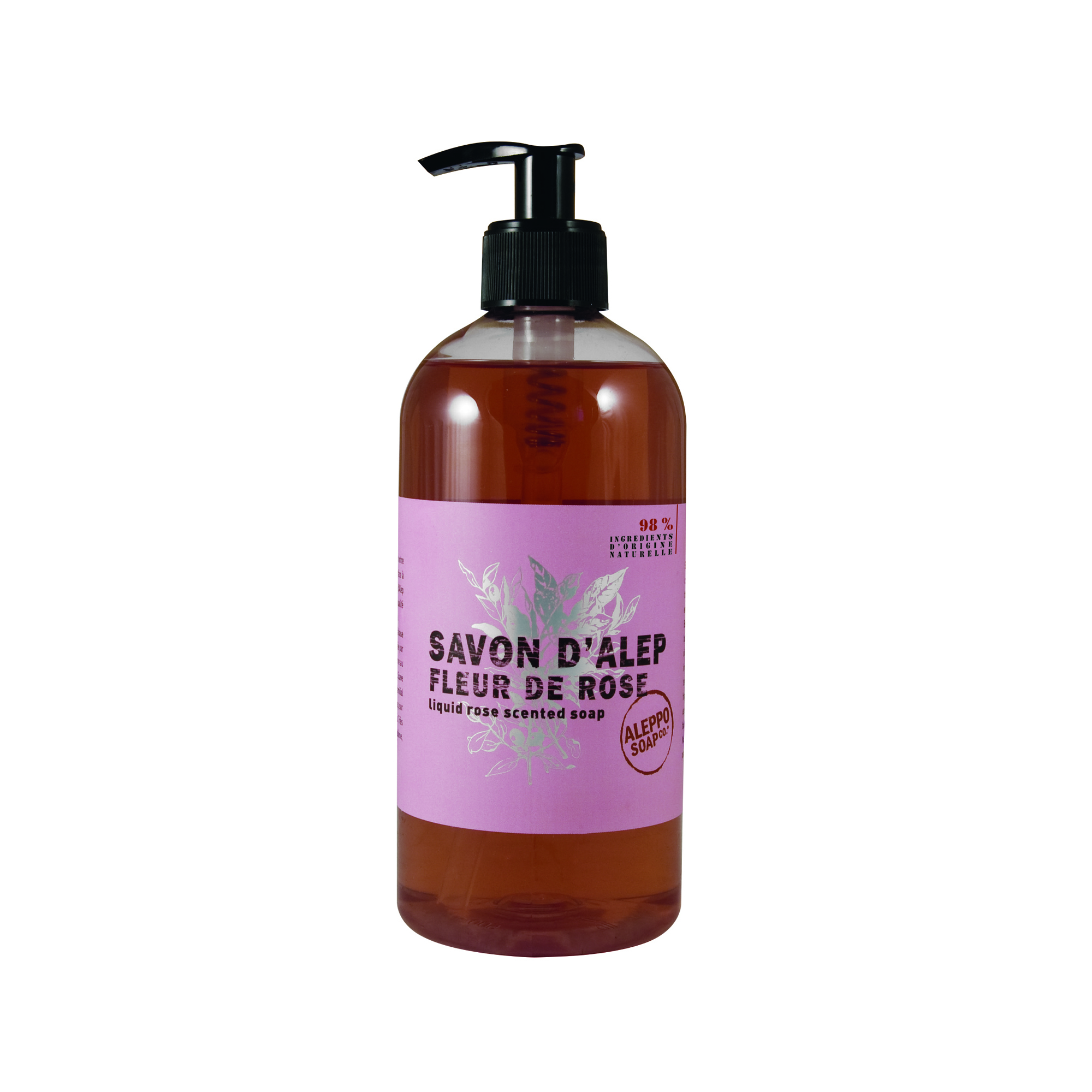 Aleppo Soap Co. Fleur de Rose Savon liquide parfumé à la rose