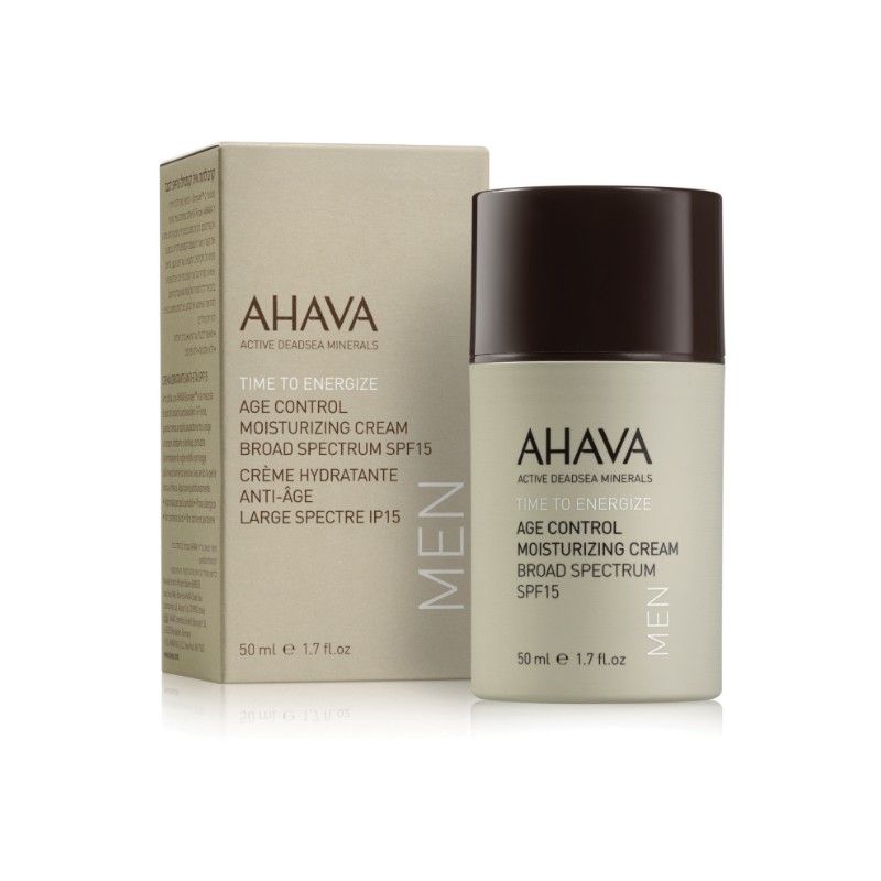 Ahava Time To Energize Men Age Control Moisturizing Cream Crème Dagverzorging SPF15 50 ml