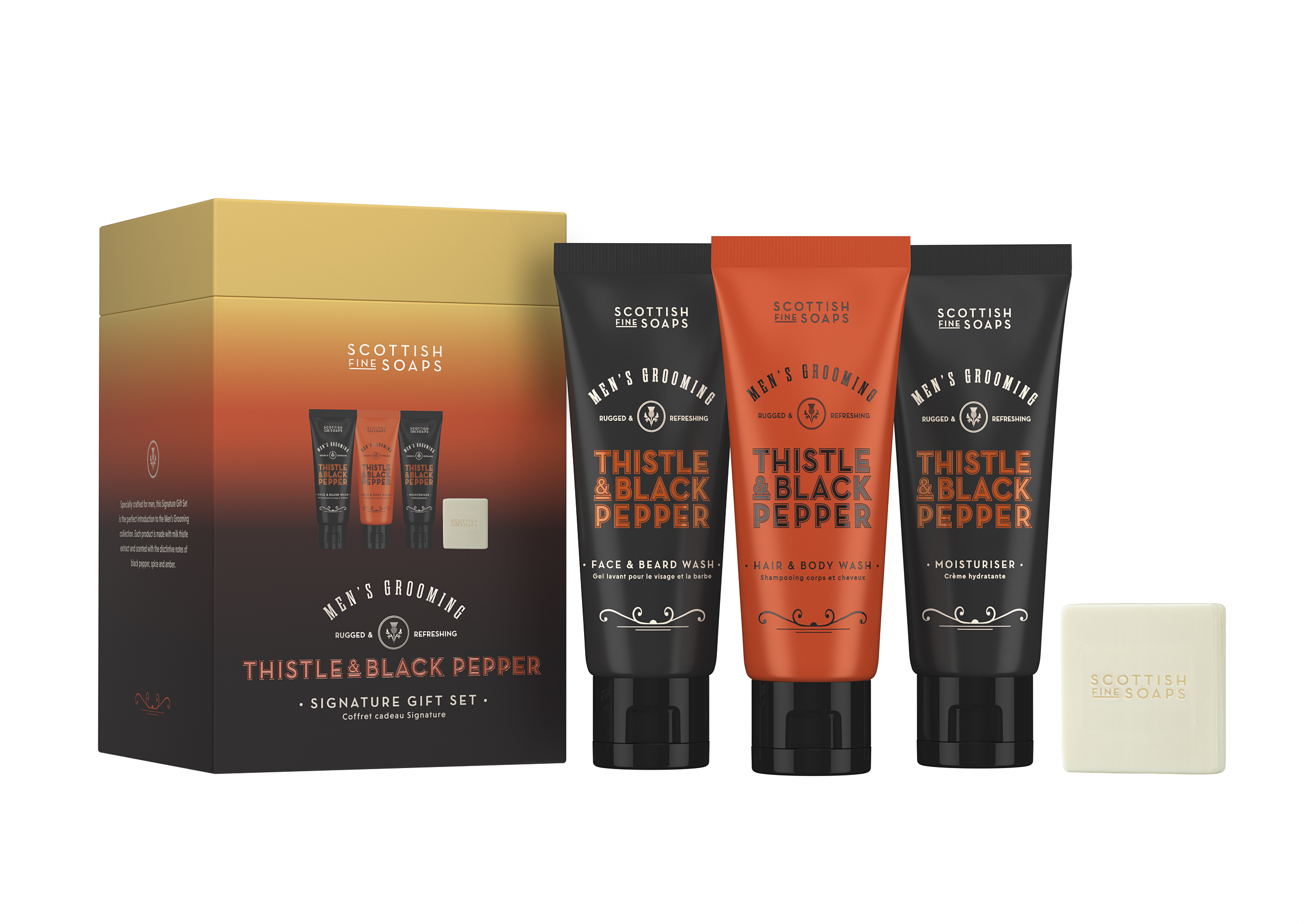 Scottish Fine Soaps Men's Grooming Thistle & Black Pepper Luxurious Gift Set 1 Pak_2