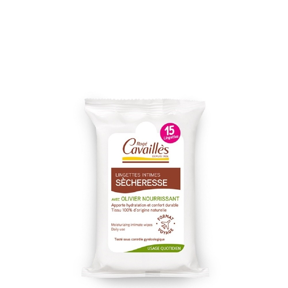 Roge Cavailles Hygiene Intime Lingettes Special Secheresse Doekjes Intieme Droogte 15 St