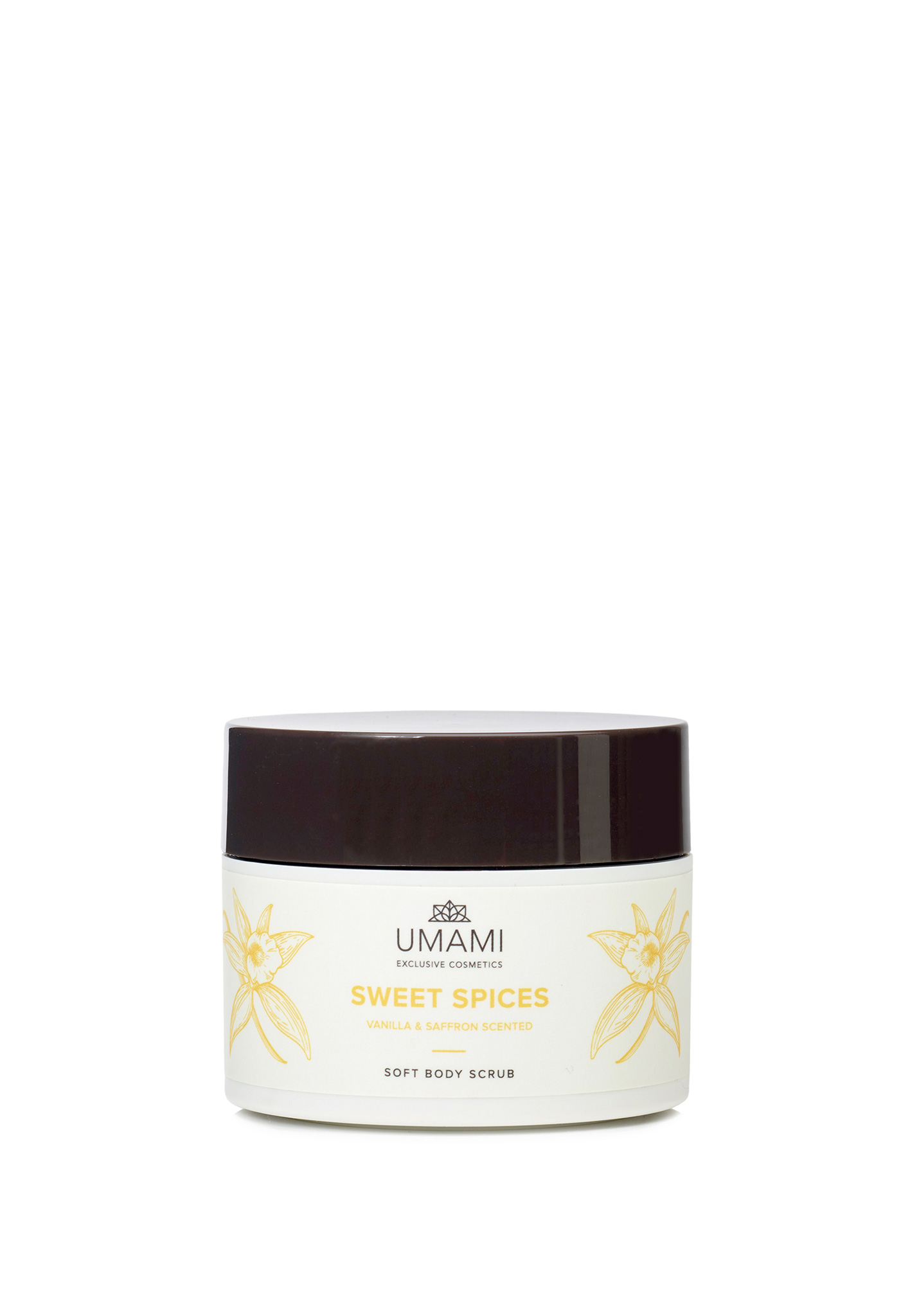 Umami Exclusive Cosmetics Sweet Spices Exfoliant adoucissant Gommage Vanille et Safran 250ml
