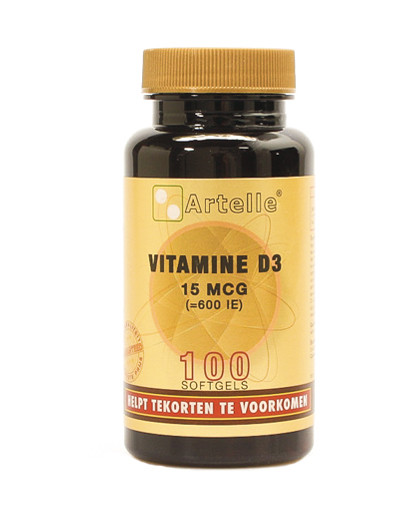 Artelle Vitamine D3 15mcg Capsules  100 Cap