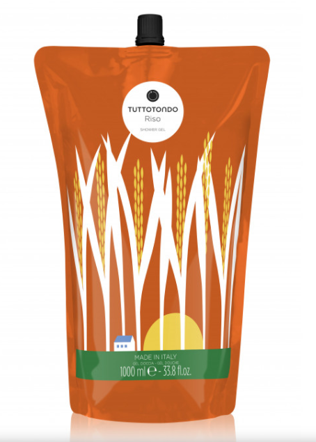 Tuttotondo Riso Gel Douche Recharge Peau Grasse 1000ml