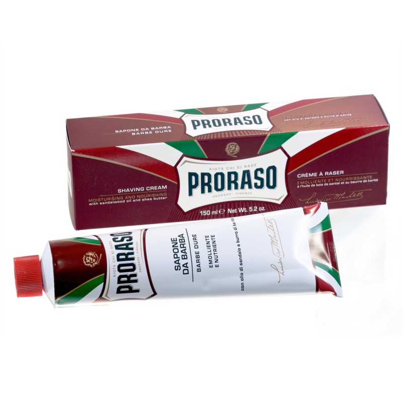 Proraso Red Shaving Cream Coarse Beards Scheercrème Zware Baardgroei 150 ml