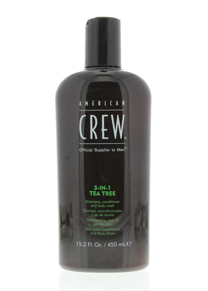 American Crew Hair Care & Body Hair & Scalp 3-in-1 Tea Tree Gel Shampoo/Conditioner/Body Wash 450 ml