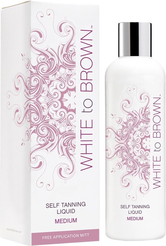 White to Brown Self Tanning Liquid Lotion Medium 250 ml
