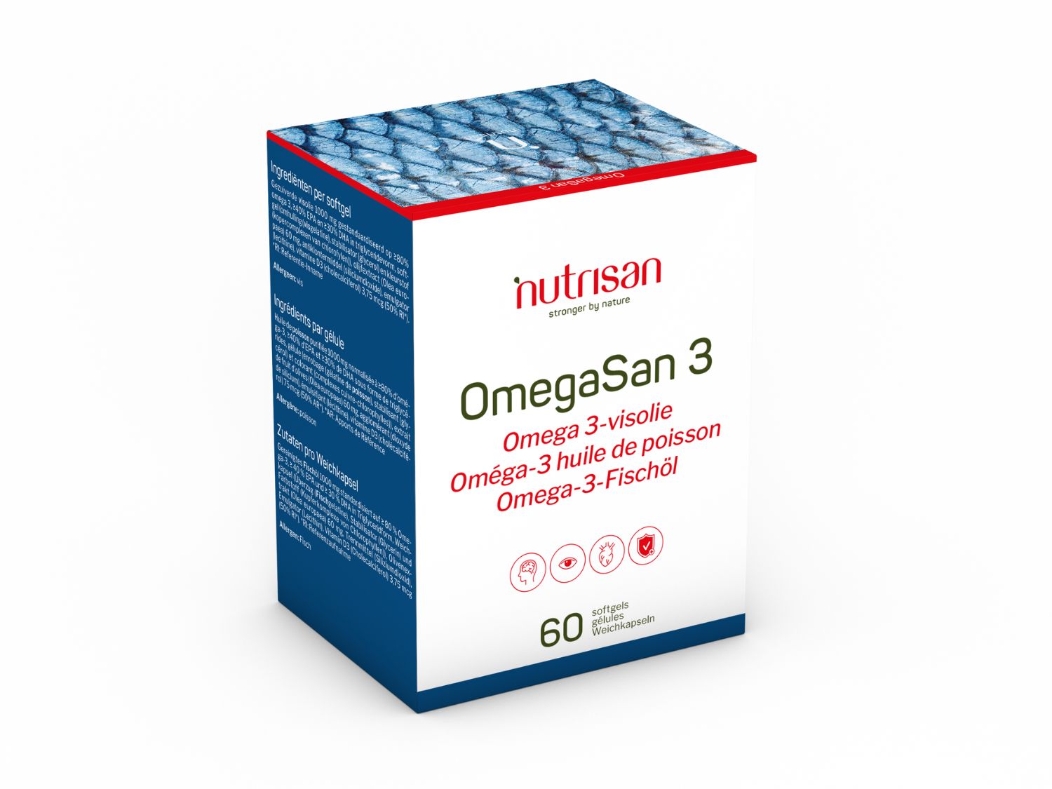 Nutrisan OmegaSan 3 Capsules Omega-3 Visolie 60 Cap