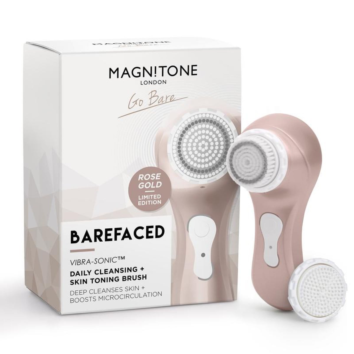 Magnitone Barefaced Vibra-Sonic Daily Cleansing Brush Borstel Rose Gold 1 St