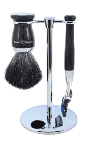 Edwin Jagger Shaving Sets Gillette Fusion Proglide 3pc Imitation Ebony & Chrome Plated Set Ref.S21M726CRF 1 Pak