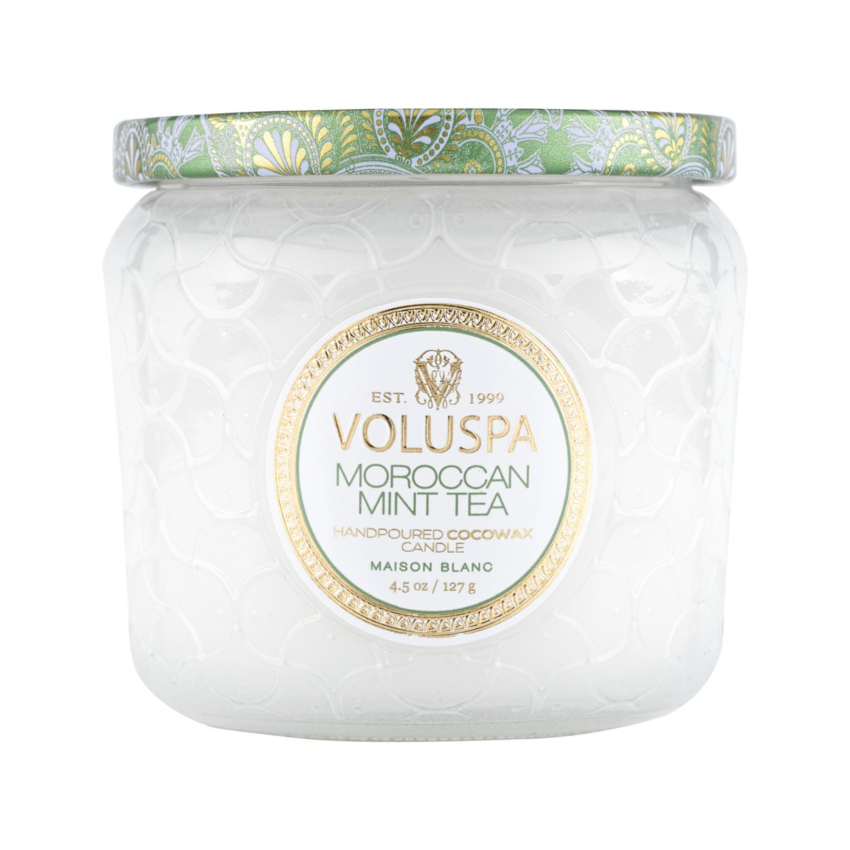 Voluspa Maison Blanc Moroccan Mint Tea Petit Jar Candle Geurkaars  127 gr